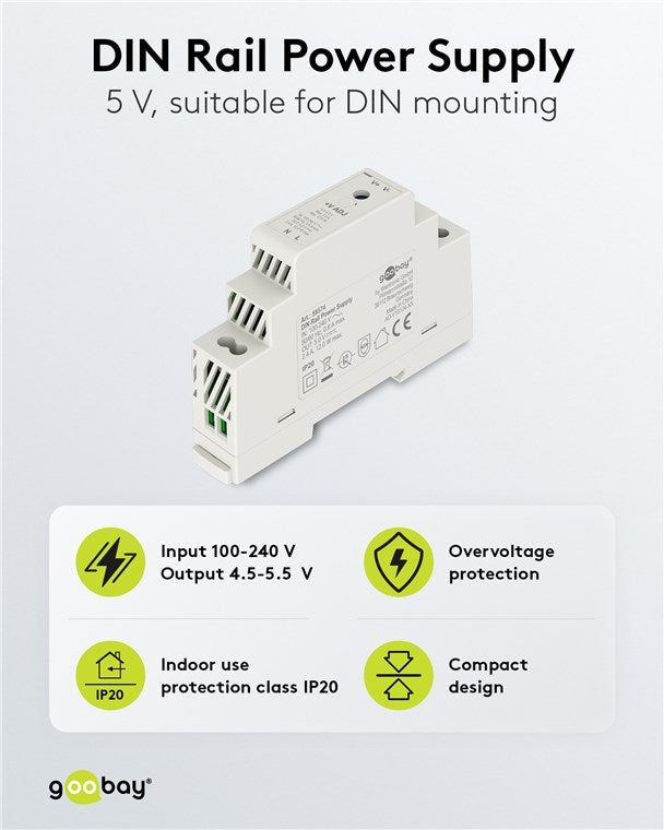 Alimentatore per guida DIN 5 VDC 2,4A 12 W 59574 4040849595745 F1672