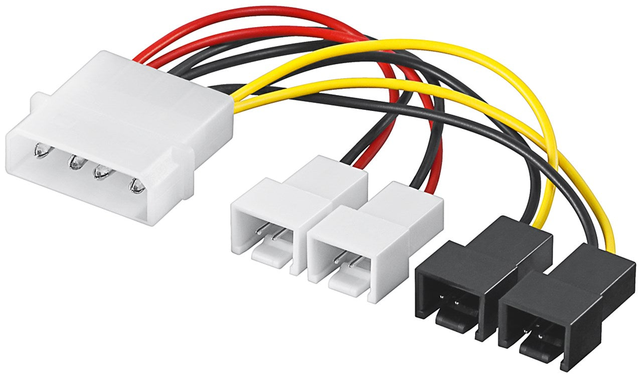 Cavo elettrico/adattatore per ventole PC connettore 5.25 a 2 uscite per ventole da 12 V/2 da 5 V