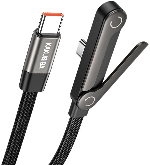 Cavo per ricarica e sincronizzazione USB-C 240W con supporto smartphone 1,5 m nero KSC-1033 6921042155142 F4218