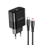 Caricabatterie ricarica rapida USB-C 30W con cavo Type-C - Lightning 1m nero JB073 6921042139647 F4750