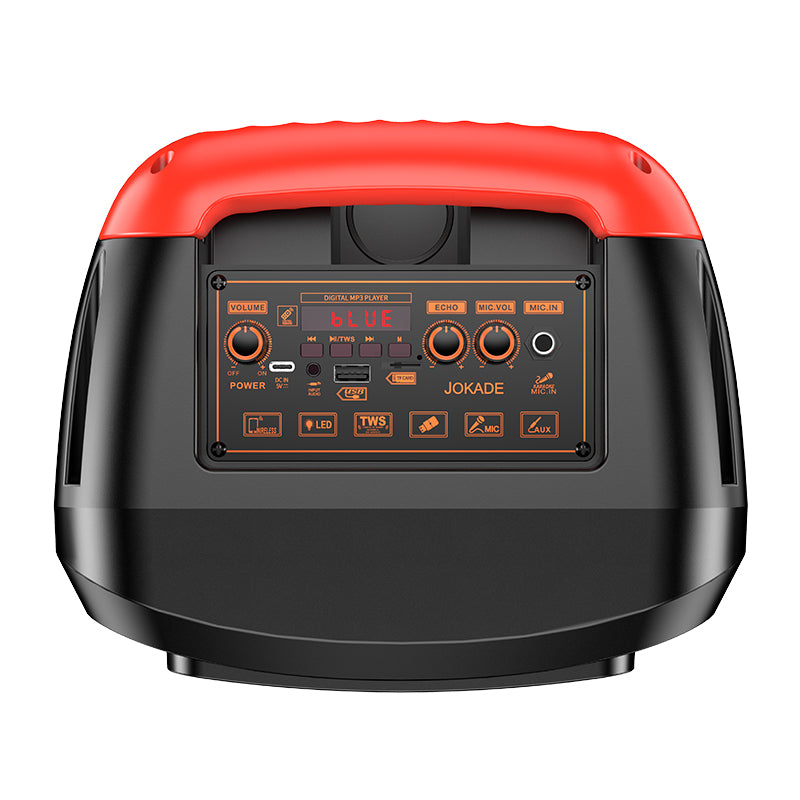 Cassa acustica ricaricabile luci LED 2x8" 30W Bluetooth/USB/FM JD031