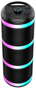 Cassa acustica ricaricabile 3x4" 20W luci LED Bluetooth/FM/USB con microfono KK-4301