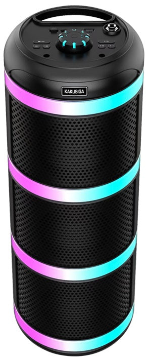 Cassa acustica ricaricabile 3x4" 20W luci LED Bluetooth/FM/USB con microfono KK-4301