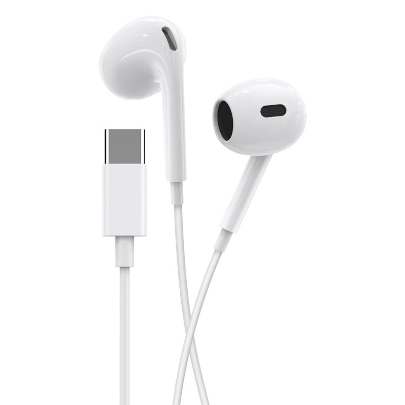 Auricolari Type-C con microfono e controllo volume bianchi JD046  6921042130842 F4795