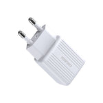 Caricabatterie USB doppia porta 2.4A bianco con cavo Type-C 1m KSC-373 6921042113654 F4635
