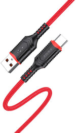 Cavo per ricarica e sincronizzazione type C 1m 5A rosso JA019 6921042127521 F4415