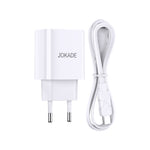 Caricabatterie ricarica rapida USB-C + USB-A 20W con cavo USB-C - USB-C 1m bianco JB042 6921042130408 F4785
