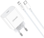 Caricabatterie con cavo USB tipo C / Lightning ricarica rapida 3A 27W bianco JB069 6921042139098 F2980