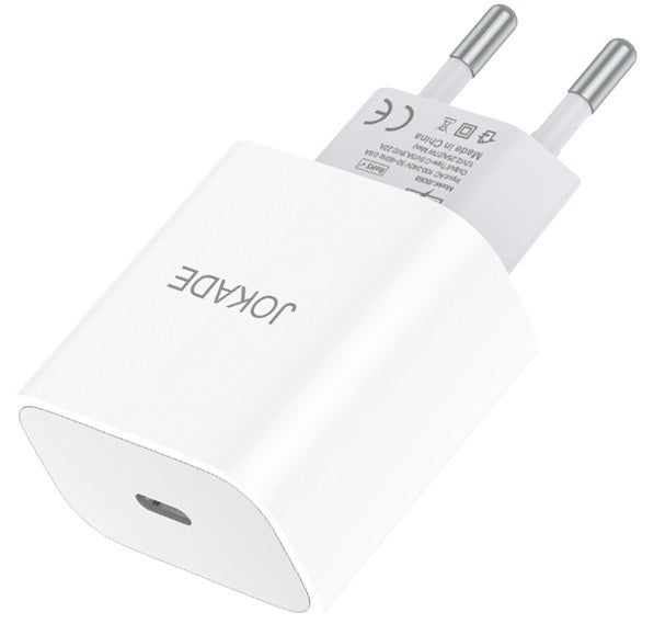 Caricabatterie USB tipo C ricarica rapida 3A 27W bianco JB068 6921042139081 F2970