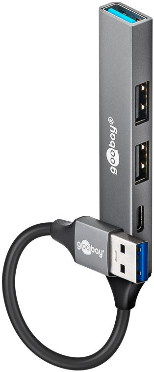 Hub USB Slim a 4 porte da USB-A a USB-C/USB-A 5 Gbit/s