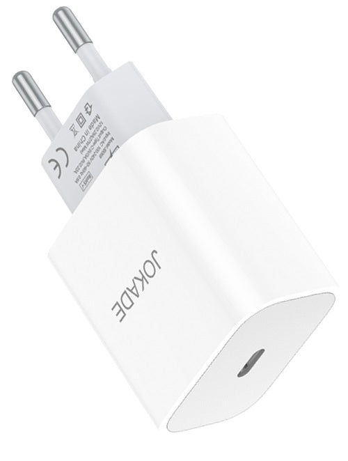 Caricabatterie USB tipo C ricarica rapida 3A 27W bianco JB068 6921042139081 F2970