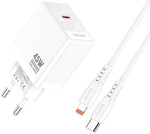 Caricabatterie ricarica rapida con cavo USB Type C - Lightning bianco 1m JB092 6921042144818 JB092 F4460