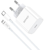 Caricabatterie con cavo USB tipo C / Lightning ricarica rapida 3A 27W bianco JB069 6921042139098 F2980
