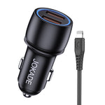 Caricabatterie per auto 2xUSB con cavo Lightning JH004 6924042123424 F4130