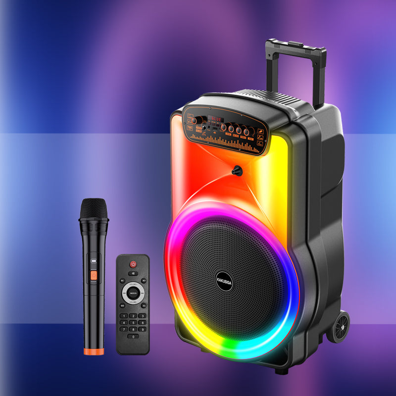 Cassa acustica trolley 40W Luce LED Bluetooth/USB/SD/FM con microfono 6921042152769 KK-12103