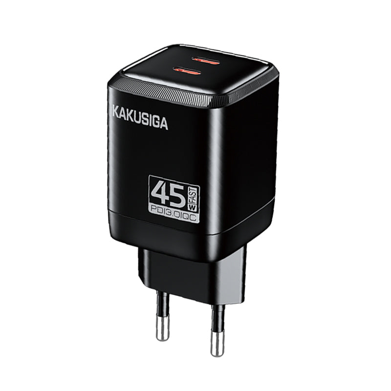 Caricatore USB-C PD 45W doppia porta EU ricarica rapida 6921042146058 KSC-1604 F4005