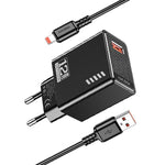 Caricabatterie a porta singola USB-A: 5V/2.4A 12W tipo Lightning EU nero KSC-1236