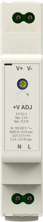 Alimentatore per guida DIN 5 VDC 2,4A 12 W 59574 4040849595745 F1672Alimentatore per guida DIN 5 VDC 2,4A 12 W 59574 4040849595745 F1672