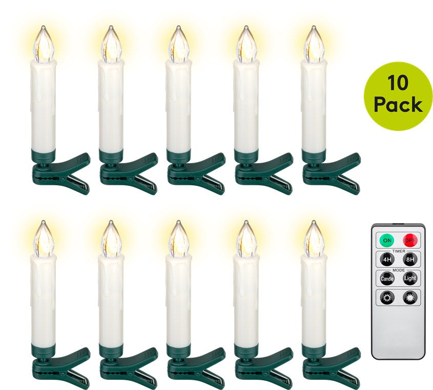 10 candele per l'albero di Natale a LED senza fili