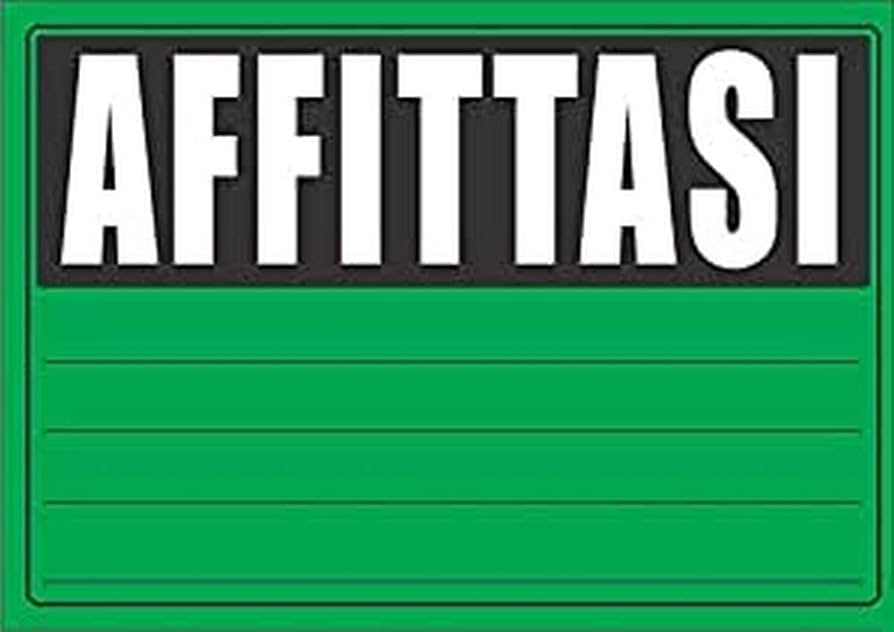 Cartello Affittasi in PVC - 2 colori disponibili Z777