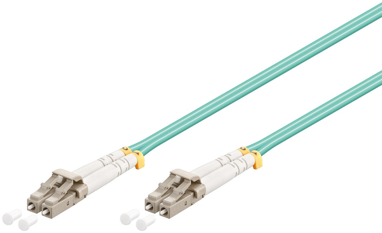 Cavo in fibra ottica Multimode OM3 Aqua fibra ottica FOC Spina LC UPC - Spina LC UPC guaina senza alogeni LSZH 7.5 m