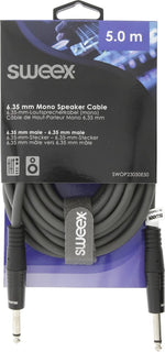 Cavo Altoparlante Mono 6.35 mm Maschio - Maschio 5m Grigio 8717534025004 SX470