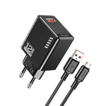 Caricatore micro USB  5V/2.4A 12W nero KSC-1236