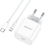 Caricabatterie con cavo USB tipo C / Lightning ricarica rapida 3A 27W bianco JB069 6921042139098 F2980
