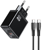 Caricabatterie ricarica rapida con cavo USB Type C nero 1m JB092 6921042144832 JB092 F4400