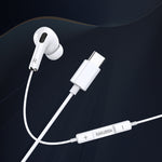 Cuffie auricolari con microfono 1.2m type C bianche KSC-727