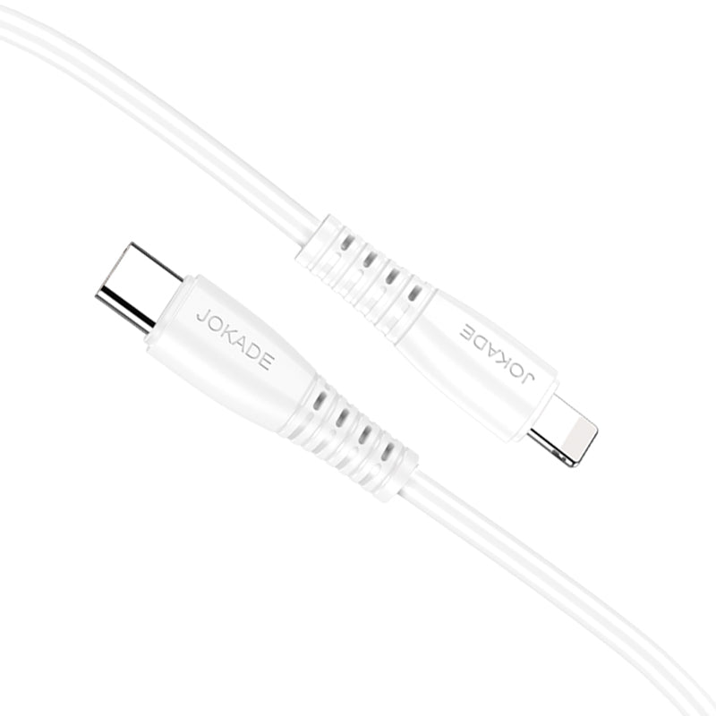 Cavo per ricarica e sincronizzazione USB type C -Lightning 1m bianco PD27W 5A JA043