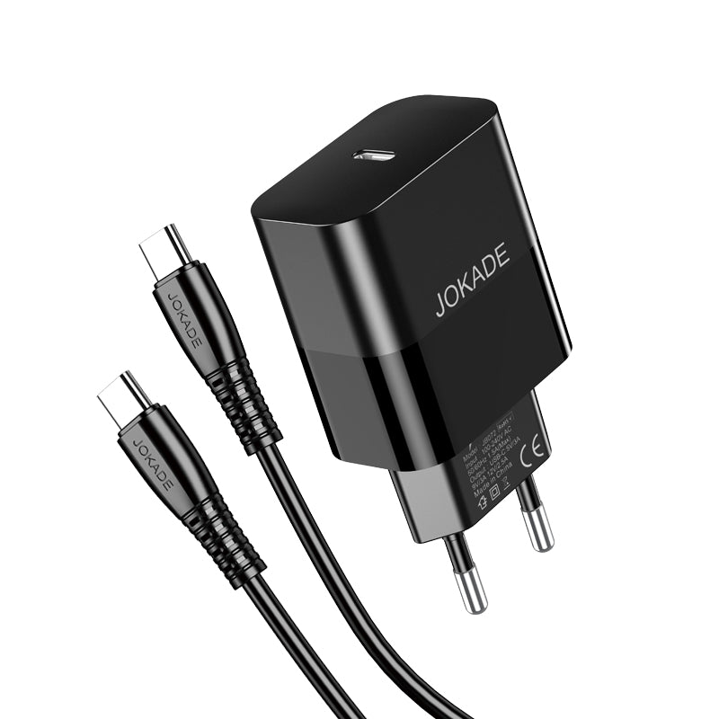 Caricabatterie ricarica rapida USB-C 30W con cavo USB-C - USB-C 1m nero JB073 6921042139654 F4760