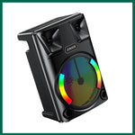 Cassa acustica ricaricabile luci LED wireless 8" 20W USB/FM JD032