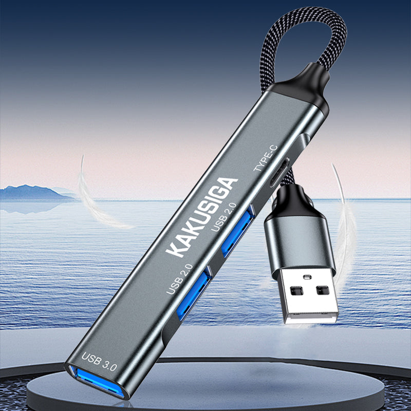 Hub Type-C 4 porte Type-c/USB2.0/USB3.0 nero KSC-1417