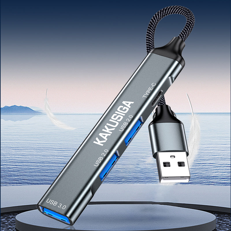 Hub USB 4 porte Type-c/USB2.0/USB3.0 nero KSC-1416
