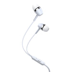 Cuffie auricolari con microfono 1.2m jack audio 3.5mm bianche KSC-659