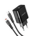 Caricabatterie ricarica rapida USB-C 30W con cavo Type-C - Lightning 1m nero JB073 6921042139647 F4750