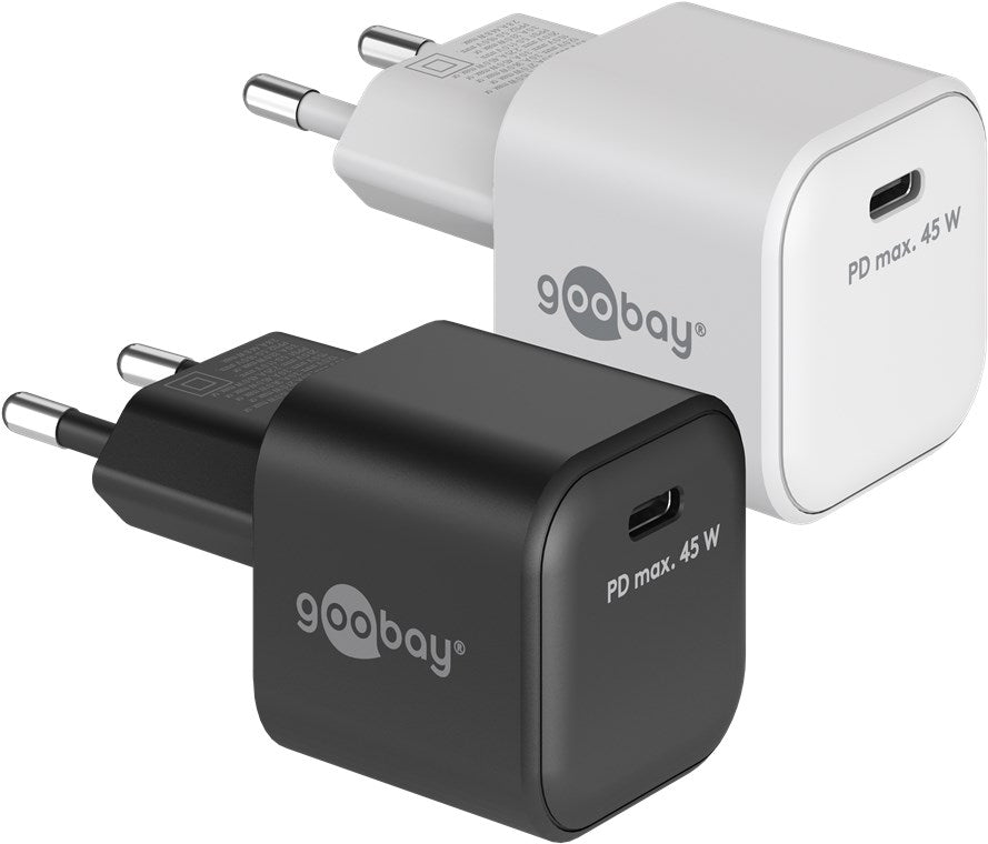Caricatore rapido USB-C PD GaN Nano 45 W bianco