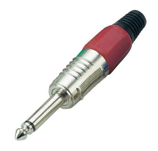 Connettore Jack 6.3mm mono - rosso B9086