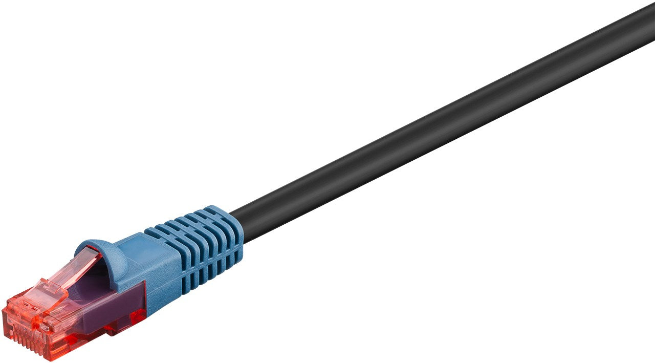 CAT 6 cavo patch per uso esterno U/UTP nero conduttore di alluminio placcato di rame CCA doppia guaina esterna PE 75 m