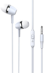 Cuffie auricolari con microfono 1.2m jack audio 3.5mm bianche KSC-659