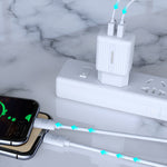 Caricabatterie USB doppia porta 2.4A bianco con cavo Type-C 1m KSC-373 6921042113654 F4635