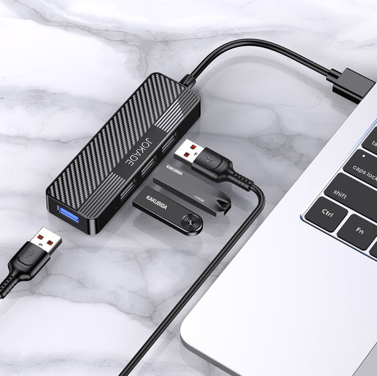 Adattatore hub USB 4 in 1 1xUSB 3.0 e 3xUSB 2.0 nero  JC009-K 6921042138022 F4820