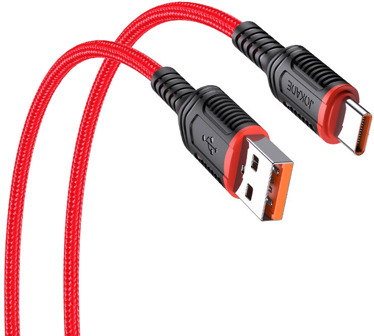 Cavo per ricarica e sincronizzazione type C 1m 5A rosso JA019 6921042127521 F4415