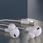 Cuffie auricolari con microfono 1.2m type C bianche KSC-727
