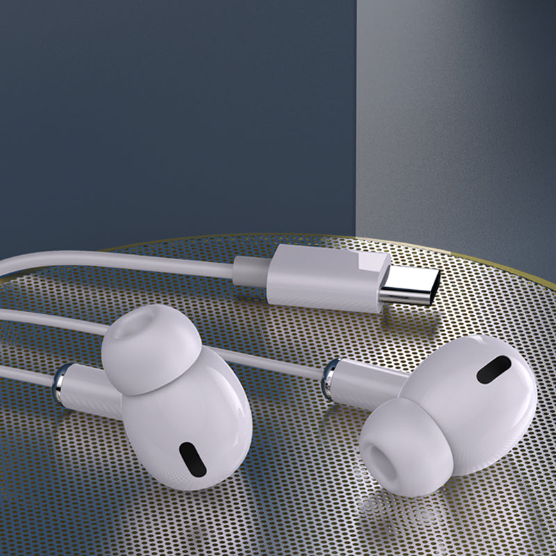Cuffie auricolari con microfono 1.2m type C bianche KSC-727