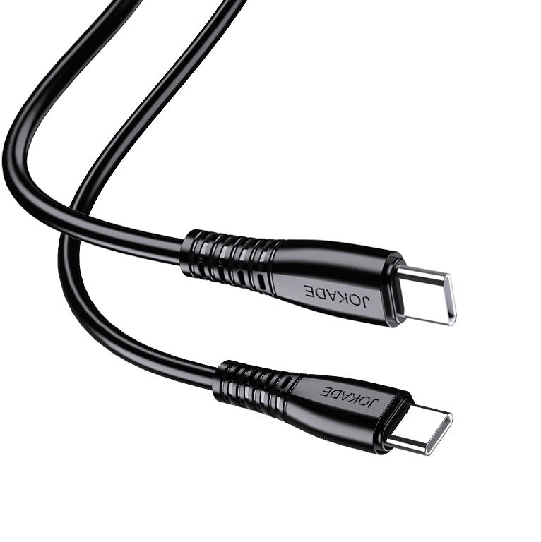 Cavo per ricarica e sincronizzazione USB type C -  type C  1m nero PD100W 5A JA043
