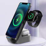 Stazione di Ricarica Wireless 3 in 1 con Supporto da Scrivania 15W 6921042124971 KSC-778 F4690