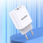Caricatore rapido USB-C 20W + USB-A 18W bianco doppia porta 6921042130323 KSC-924 F4630