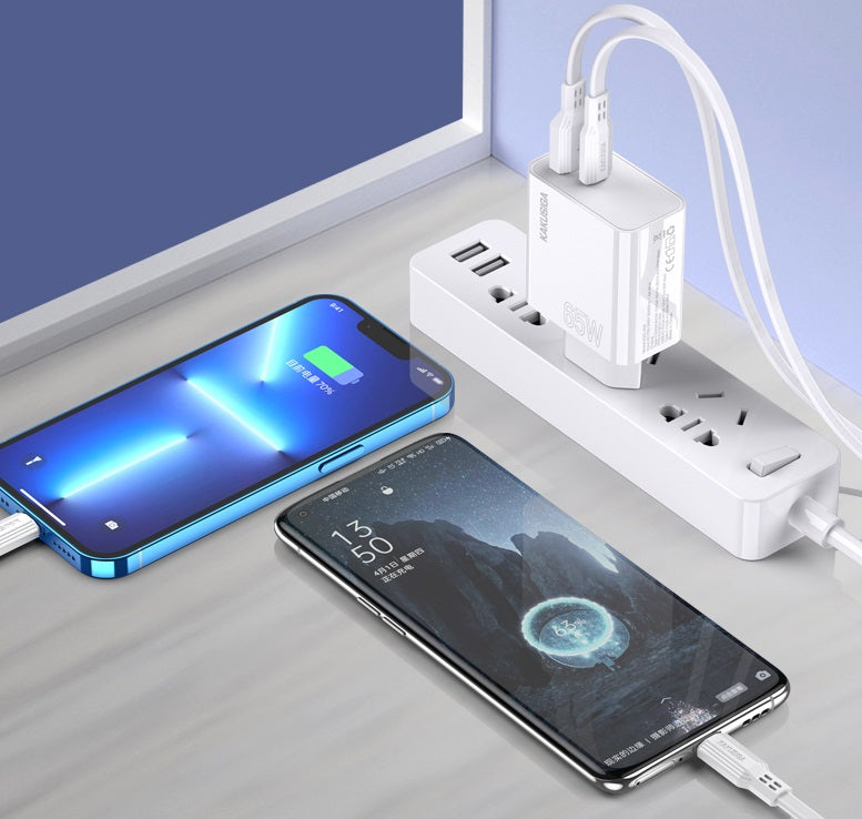 Alimentatore caricabatterie doppia porta USB/type C 3.25A 65W N050